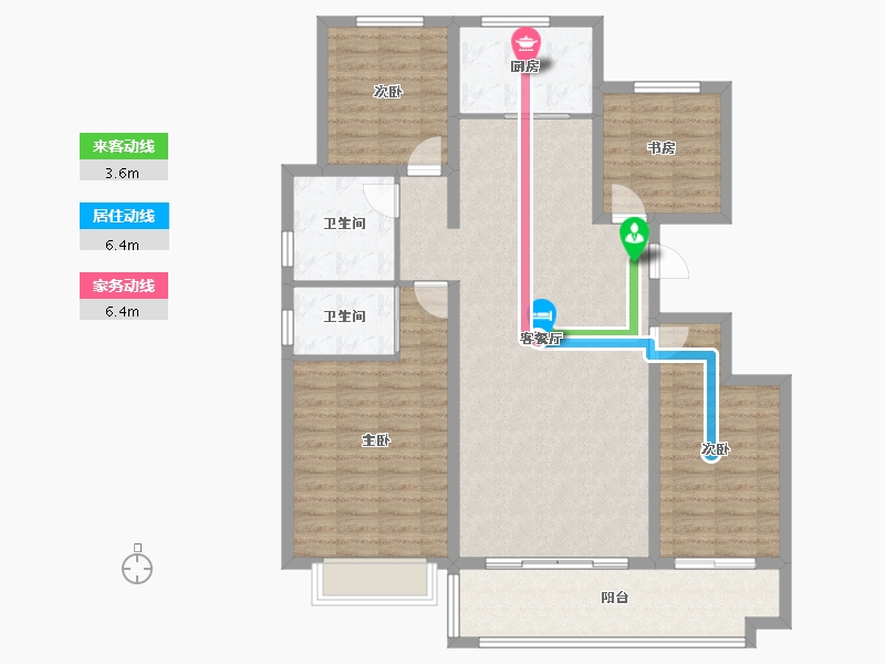 山东省-临沂市-平邑金桥汇金湾-119.88-户型库-动静线