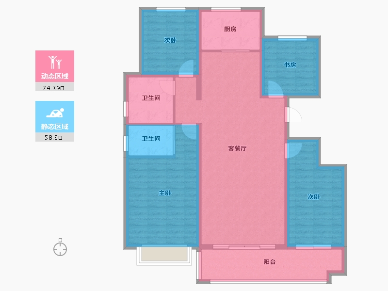 山东省-临沂市-平邑金桥汇金湾-119.88-户型库-动静分区