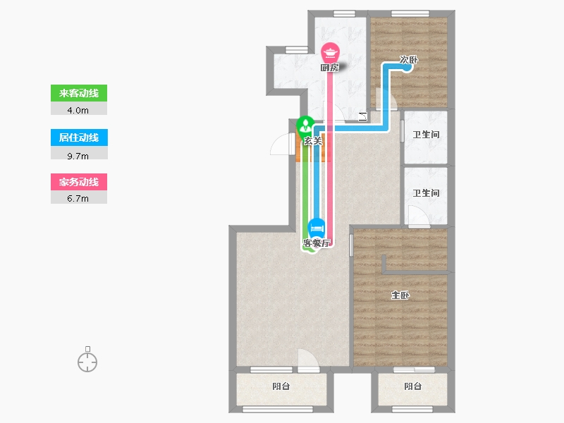 河北省-廊坊市-香河大爱城・雅园-84.52-户型库-动静线