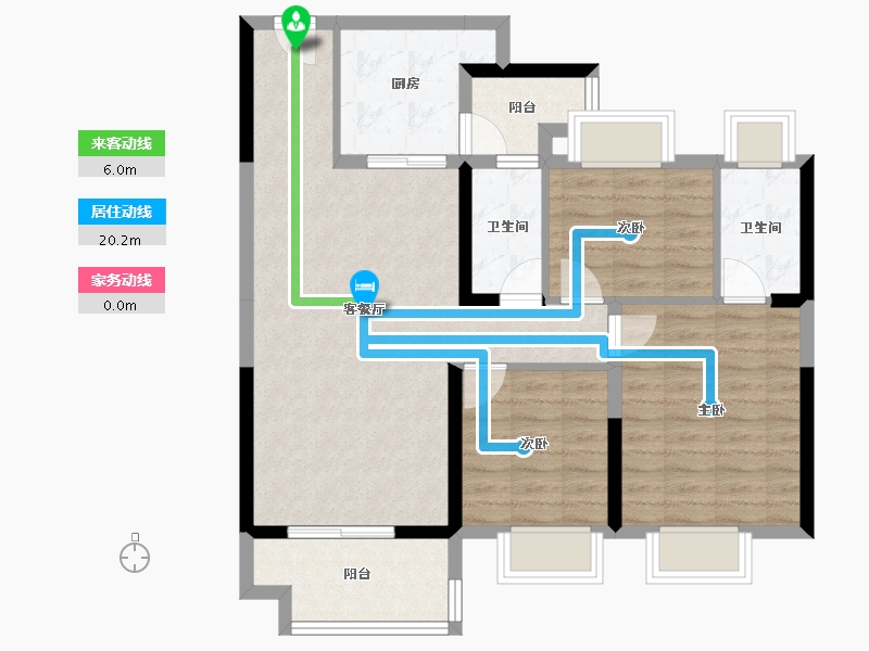 湖北省-孝感市-碧桂园-83.99-户型库-动静线