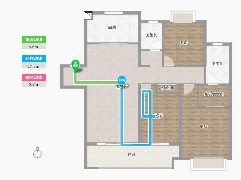 江苏省-徐州市-万科翡翠之光-128.00-户型库-动静线