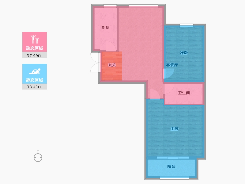 北京-北京市-白石山居・春华园-68.85-户型库-动静分区