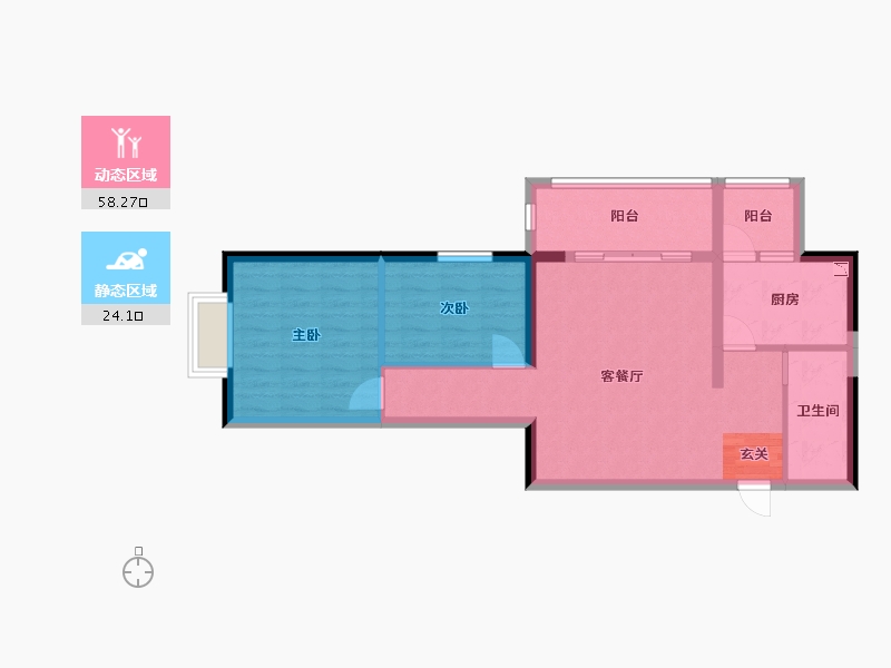 辽宁省-朝阳市-北京书院-73.64-户型库-动静分区