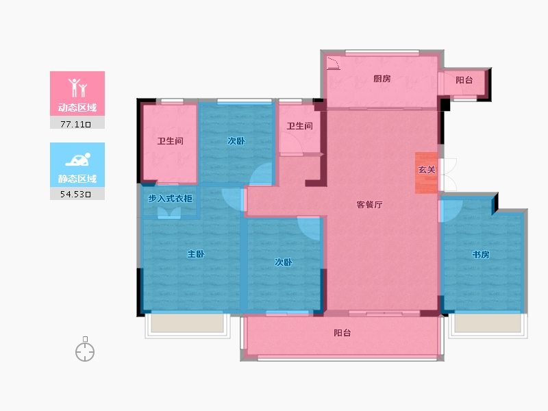 四川省-成都市-新尚尚院-118.40-户型库-动静分区