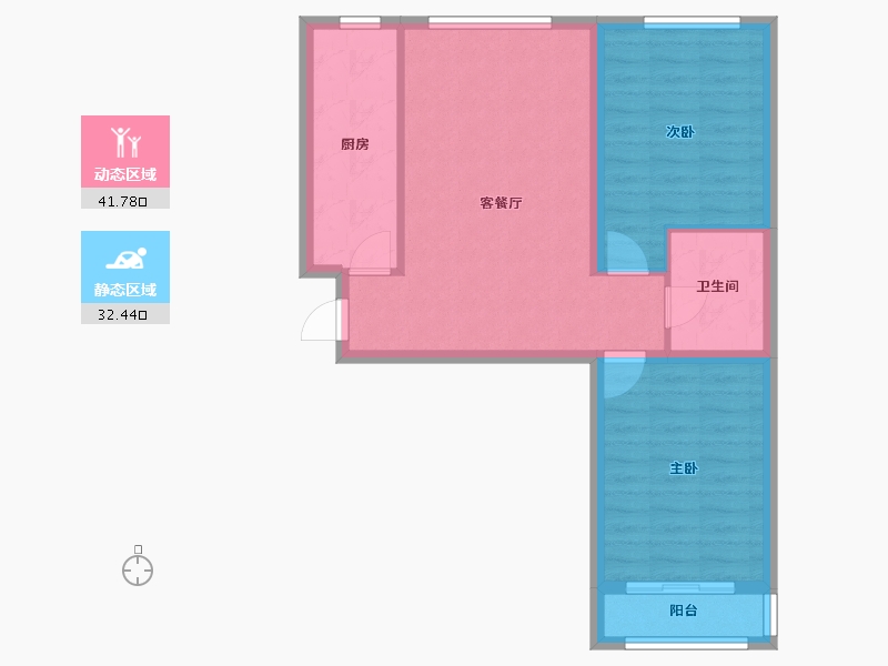 山西省-大同市-悦城金懋府-66.54-户型库-动静分区