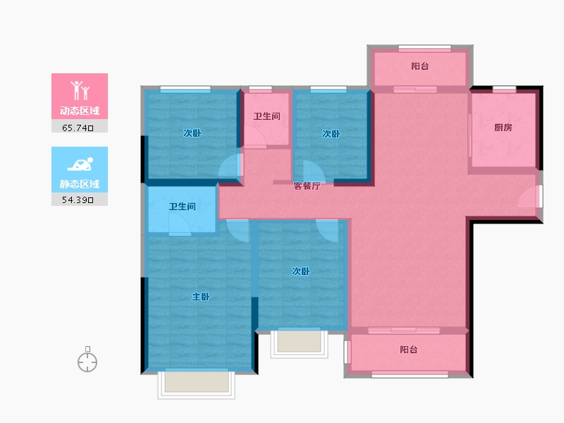 贵州省-毕节市-奥园广场-106.99-户型库-动静分区