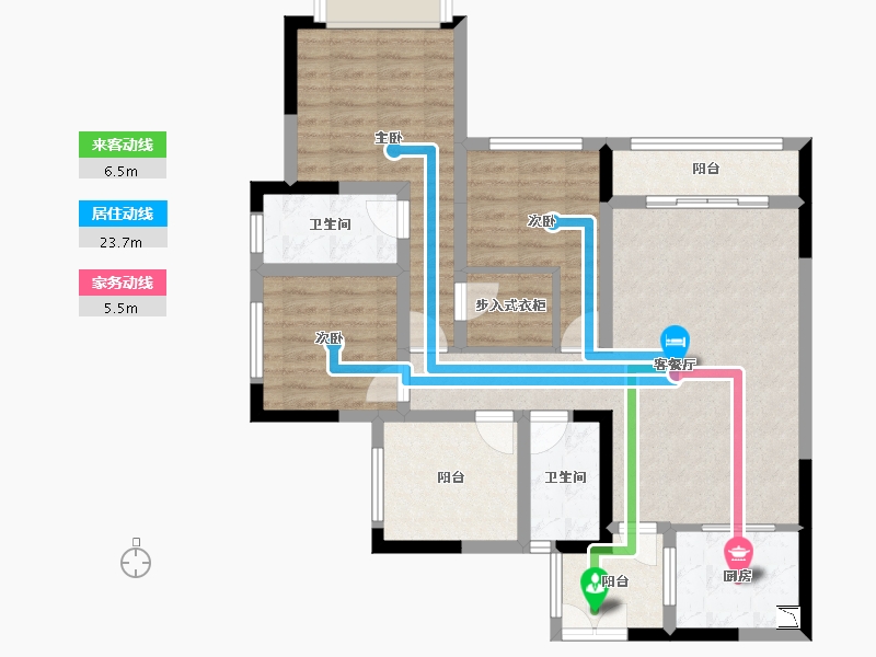 重庆-重庆市-凤凰湾-91.23-户型库-动静线