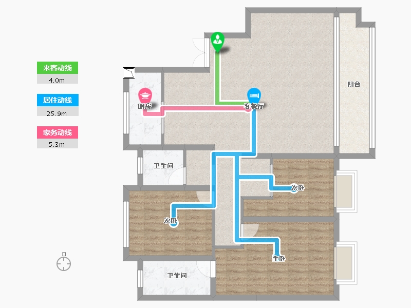 陕西省-西安市-大华樾境-115.60-户型库-动静线