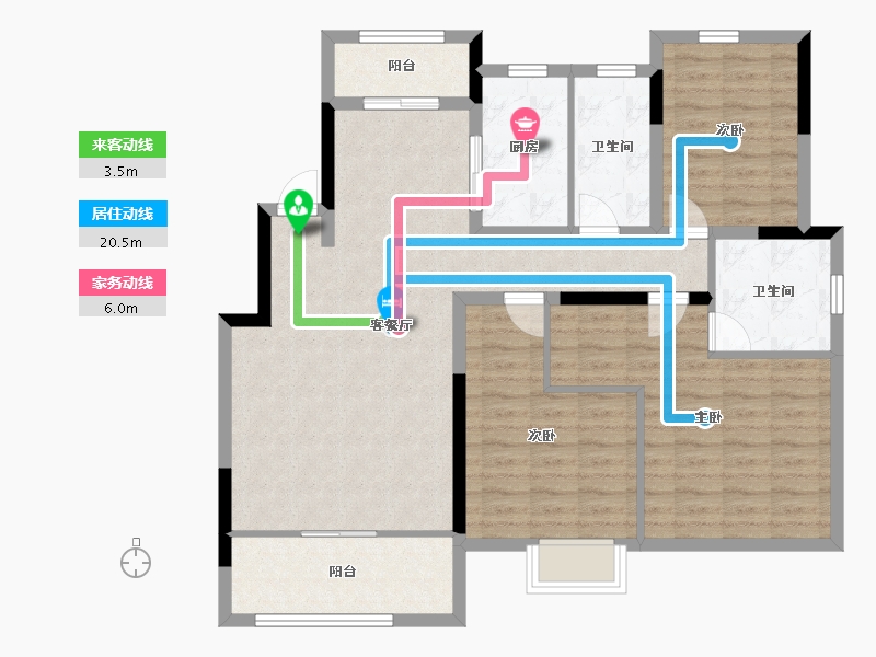 山东省-济南市-中建长清湖-103.77-户型库-动静线