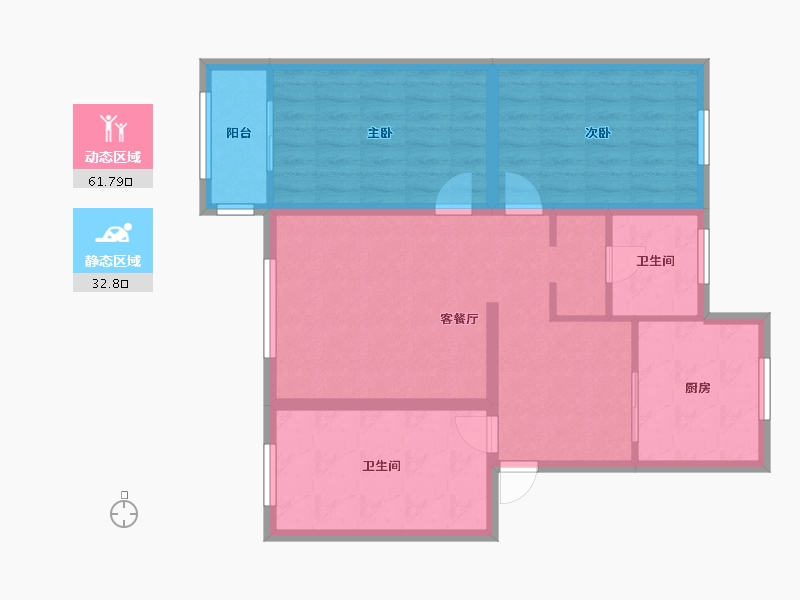 河北省-廊坊市-阳光小区-84.38-户型库-动静分区