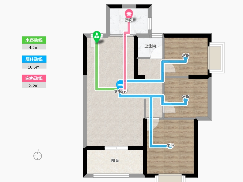 广东省-珠海市-华发城建未来荟-67.39-户型库-动静线