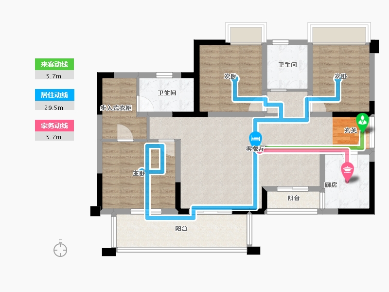 四川省-成都市-金强悦府-100.28-户型库-动静线