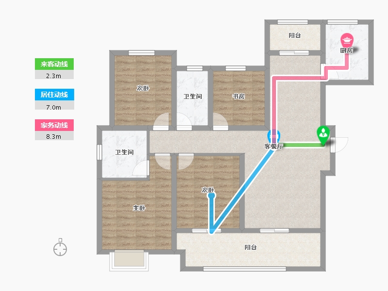 河南省-安阳市-建业桂圆二期二批-109.00-户型库-动静线