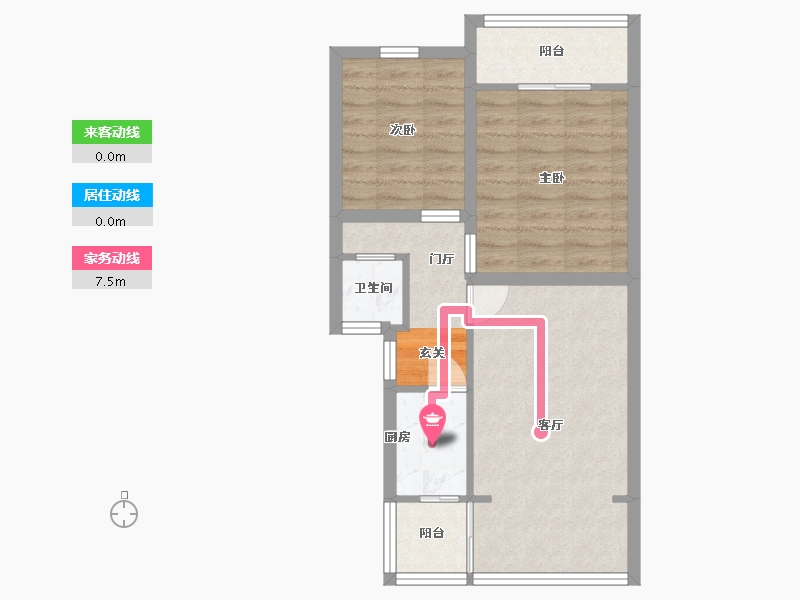 四川省-成都市-天兴小区-55.23-户型库-动静线