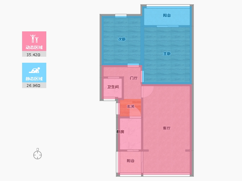 四川省-成都市-天兴小区-55.23-户型库-动静分区