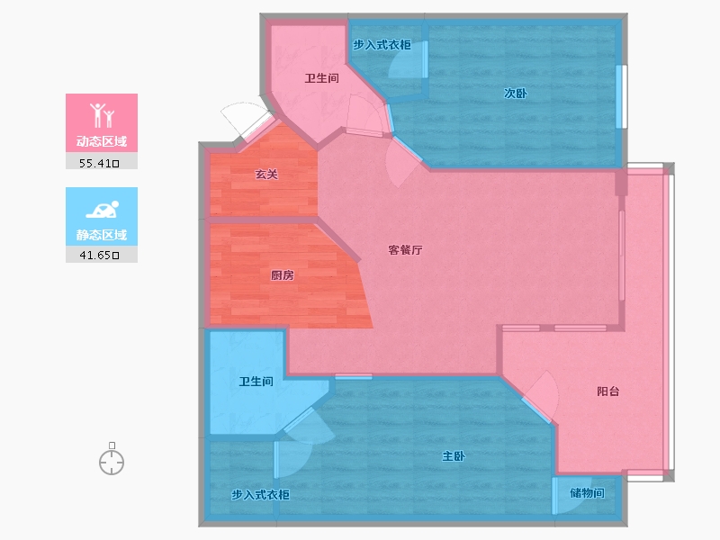 Florida-Broward-Ocean Reef at Seawalk Pointe Apartments-88.79-户型库-动静分区