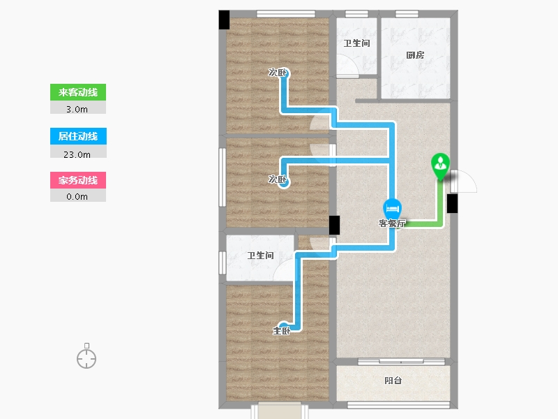 陕西省-渭南市-金星阳光城-97.56-户型库-动静线