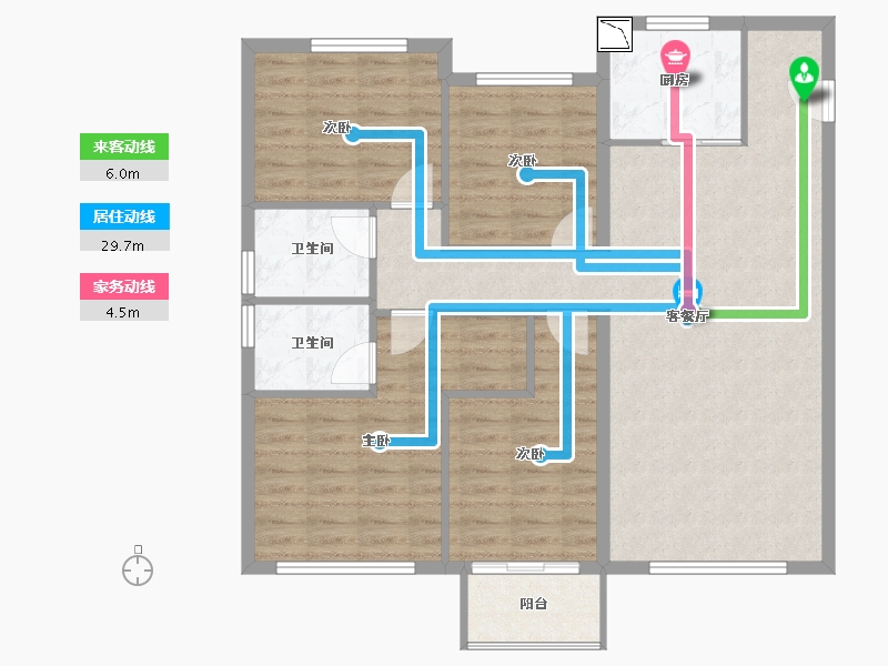 福建省-泉州市-水头中骏璟峰-100.00-户型库-动静线