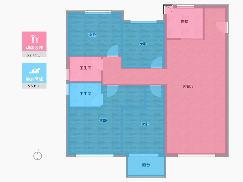 福建省-泉州市-水头中骏璟峰-100.00-户型库-动静分区