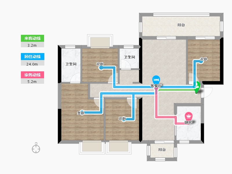 广西壮族自治区-南宁市-天悦台-94.04-户型库-动静线