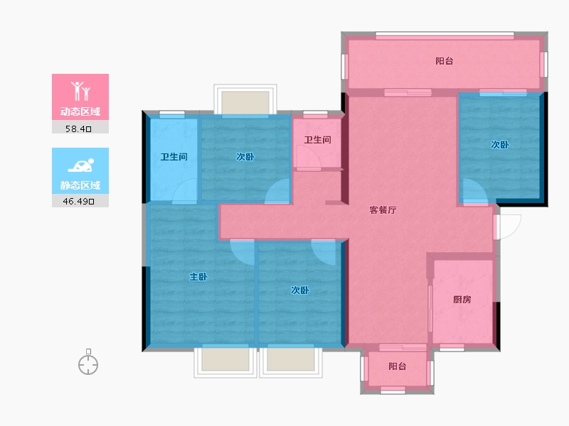 广西壮族自治区-南宁市-天悦台-94.04-户型库-动静分区