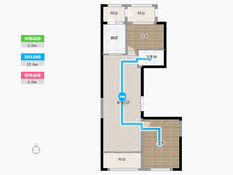 黑龙江省-哈尔滨市-宝宇天邑环球港-89.51-户型库-动静线