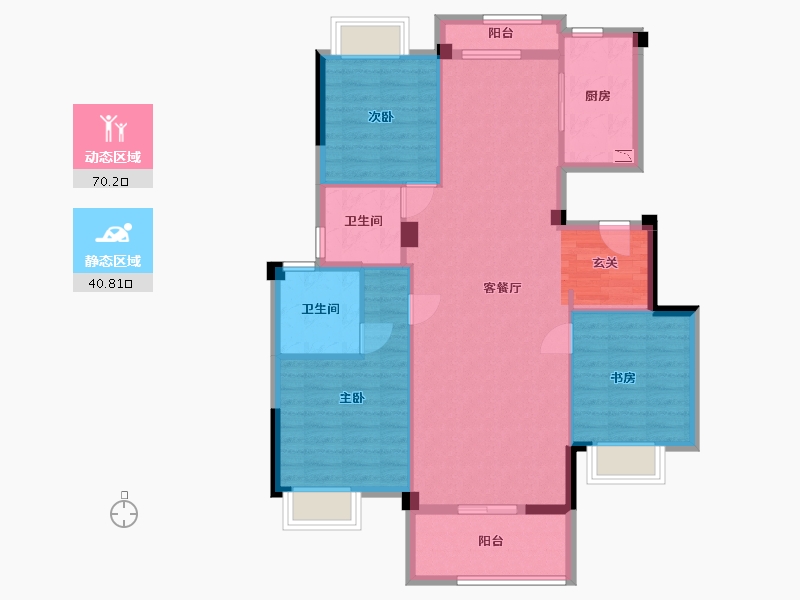 湖北省-武汉市-武地融创锦上公馆-100.45-户型库-动静分区