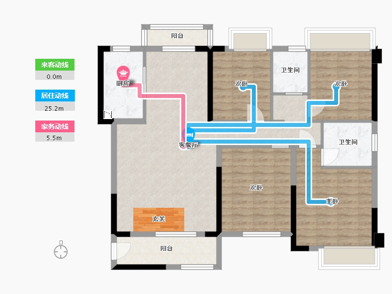 广西壮族自治区-南宁市-中房翡翠时光-103.21-户型库-动静线