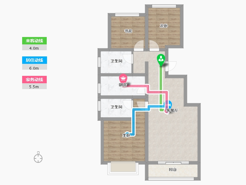 河北省-廊坊市-来康郡明德院-76.32-户型库-动静线