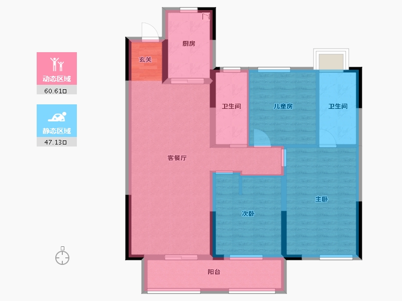 湖北省-武汉市-中国铁建知语城-96.60-户型库-动静分区