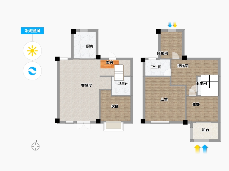 福建省-福州市-碧桂园・铂�h府-121.11-户型库-采光通风