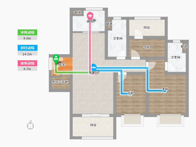 山东省-烟台市-中海燕矶听潮-85.00-户型库-动静线