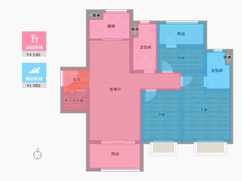 山东省-烟台市-中海燕矶听潮-85.00-户型库-动静分区