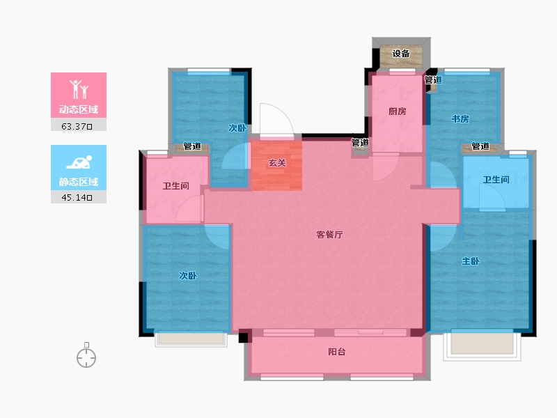 江苏省-南京市-湖光晨樾-99.99-户型库-动静分区