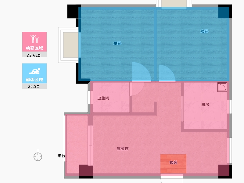 福建省-福州市-中庚・东金-52.93-户型库-动静分区