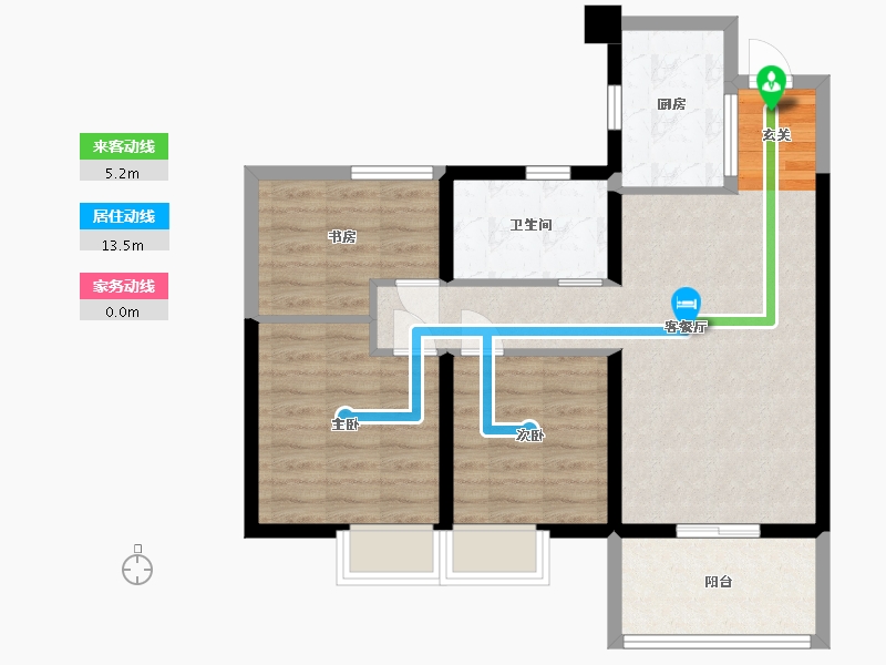 福建省-福州市-琅岐山语城-70.00-户型库-动静线