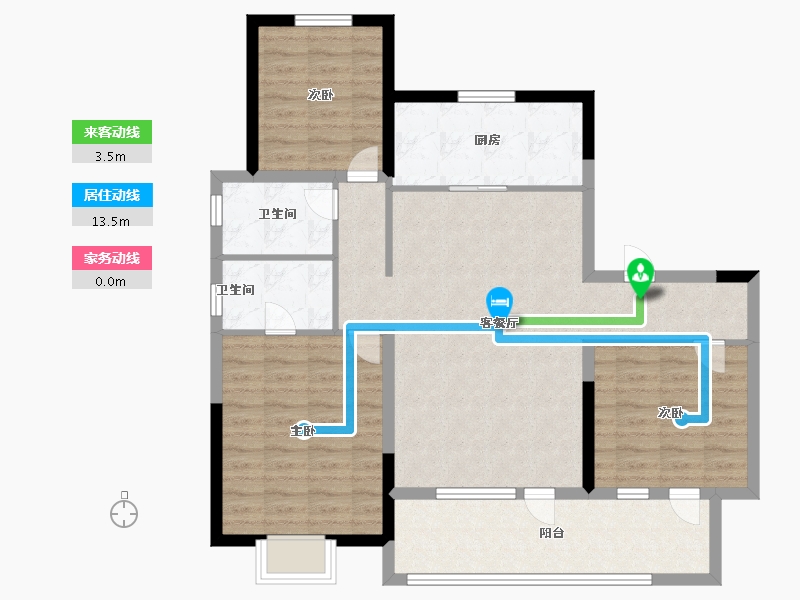 山东省-青岛市-银盛泰正阳府-96.99-户型库-动静线