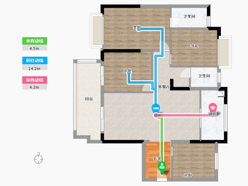 湖南省-长沙市-印湘江2-109.80-户型库-动静线