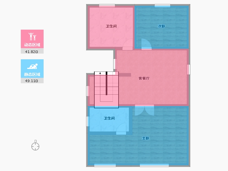 云南省-玉溪市-黑村-81.28-户型库-动静分区