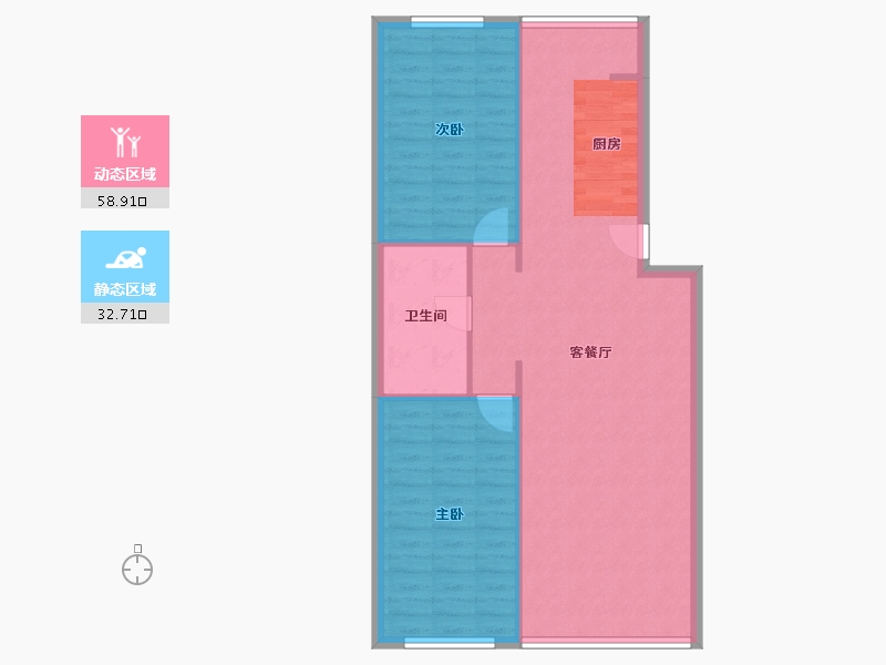 北京-北京市-天通苑东三区-84.57-户型库-动静分区