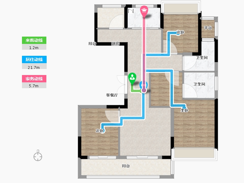 浙江省-温州市-时代瓯海壹品-102.40-户型库-动静线