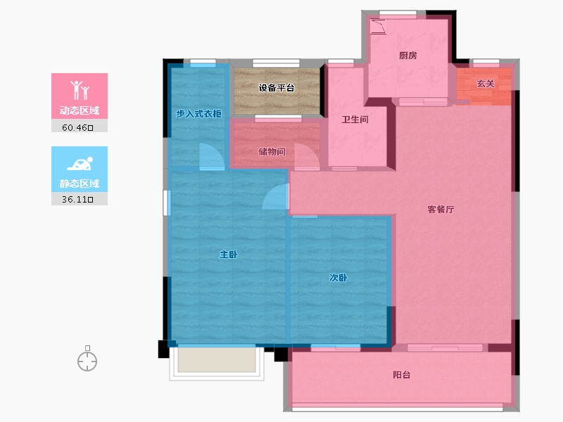 上海-上海市-广宇宝龙・澜湾府邸-89.92-户型库-动静分区