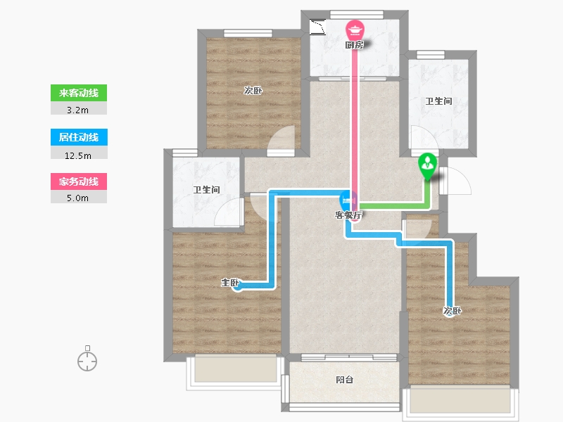 浙江省-温州市-华侨城欢乐天地-81.60-户型库-动静线