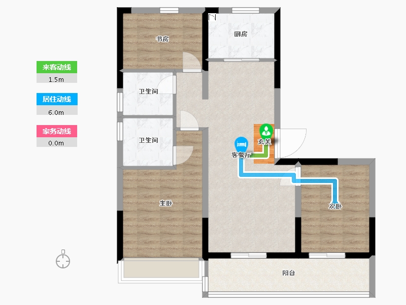 浙江省-舟山市-宋都・悦宸府-88.00-户型库-动静线