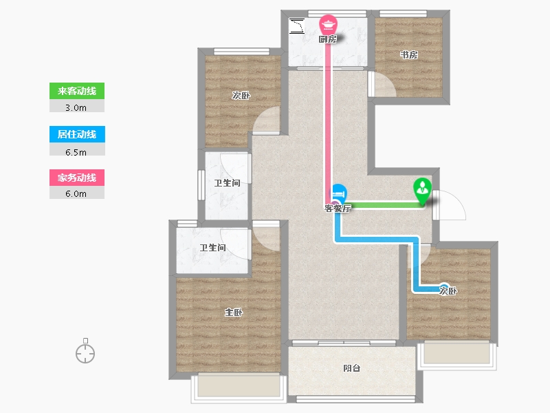 浙江省-温州市-华侨城欢乐天地-100.80-户型库-动静线