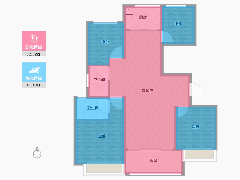 浙江省-温州市-华侨城欢乐天地-100.80-户型库-动静分区