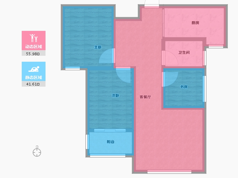 山东省-淄博市-金鼎华郡-87.00-户型库-动静分区