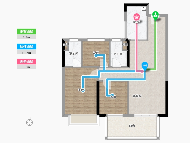 广西壮族自治区-南宁市-奥园瀚德棠悦府-78.67-户型库-动静线