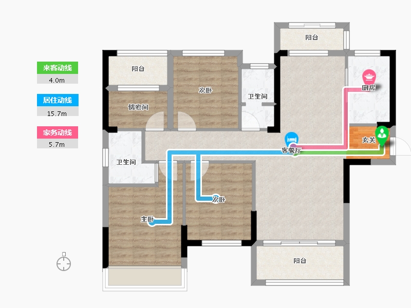 湖南省-郴州市-橙香家园-97.27-户型库-动静线