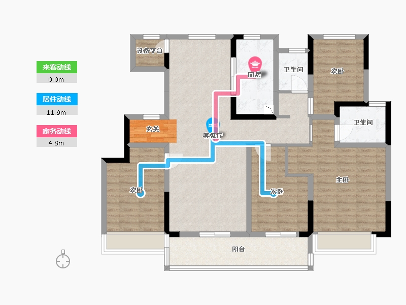 江苏省-常州市-桃李东方-113.90-户型库-动静线